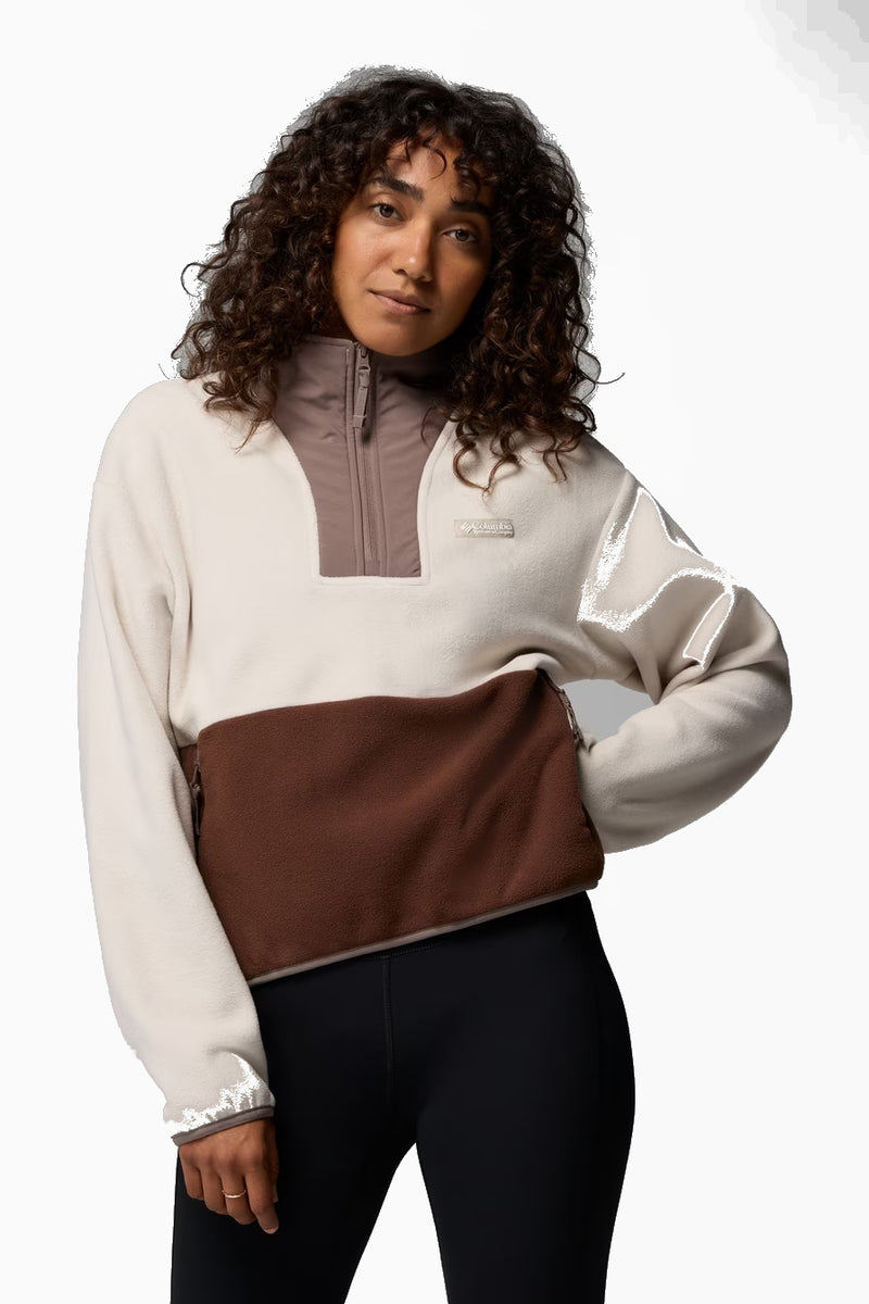 Carica immagine in Galleria Viewer, PILE DONNA COLUMBIA MEZZA ZIP SEQUOIA 
