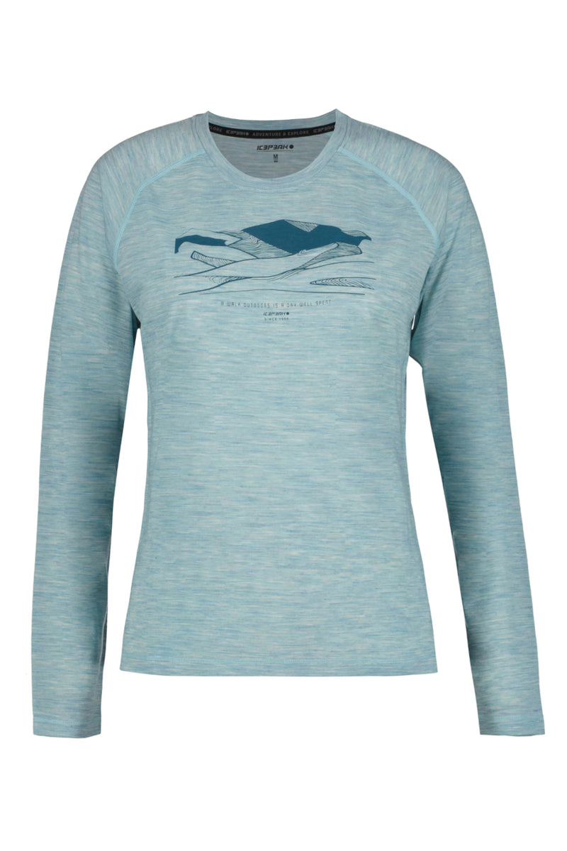 Load image into Gallery viewer, MAGLIA MANICA LUNGA DONNA iCEPEAK BASTIA LANA MERINO 
