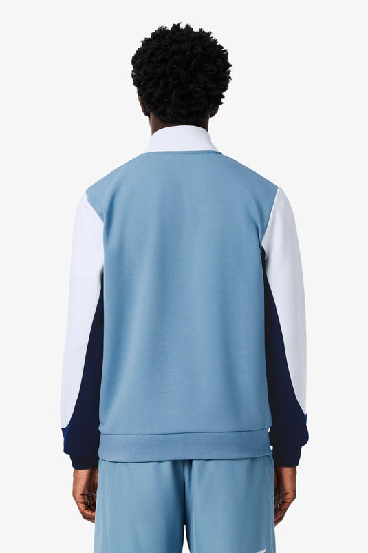 FELPA LACOSTE MEZZA ZIP UOMO TESSUTO TECNICO 