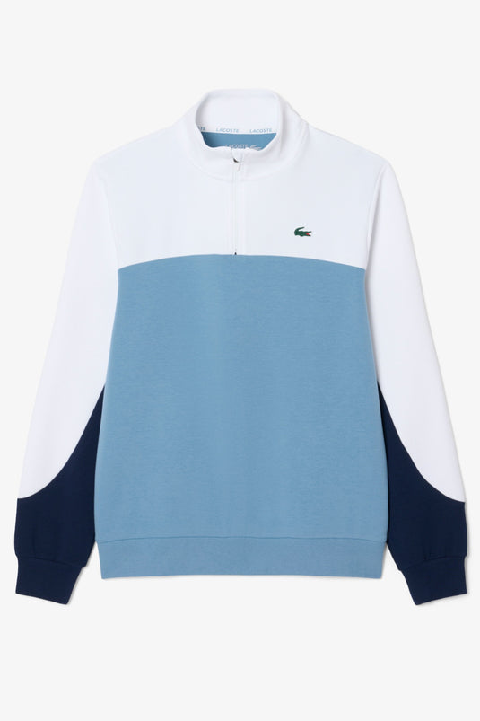 FELPA LACOSTE MEZZA ZIP UOMO TESSUTO TECNICO 