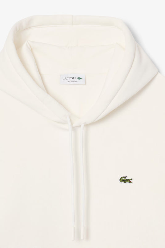 FELPA LACOSTE CON CAPPUCCIO IN TESSUTO FELPATO 