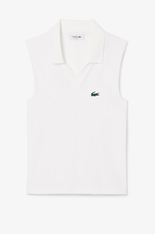 POLO SMANICATA TENNIS LACOSTE BIANCA 