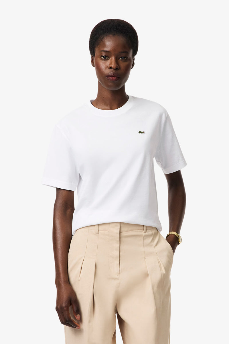Load image into Gallery viewer, T-SHIRT MORBIDA LACOSTE DONNA GIROCOLLO 
