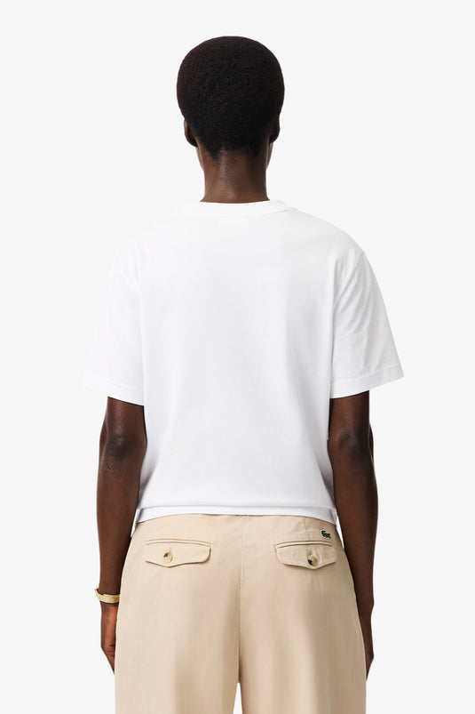 T-SHIRT MORBIDA LACOSTE DONNA GIROCOLLO 