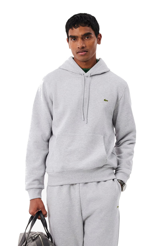 FELPA LACOSTE IN COTONE CON CAPPUCCIO 