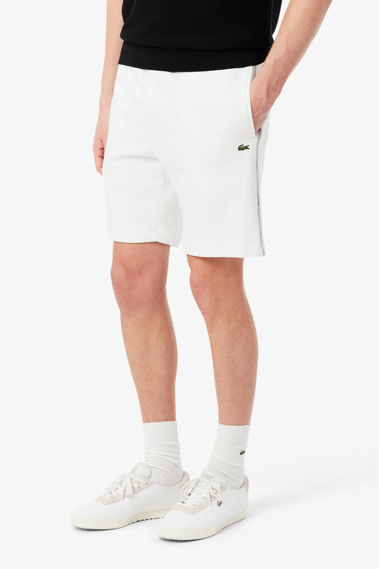 SHORT LACOSTE UOMO CON STRISCI CON LOGO REGULAR FIT 