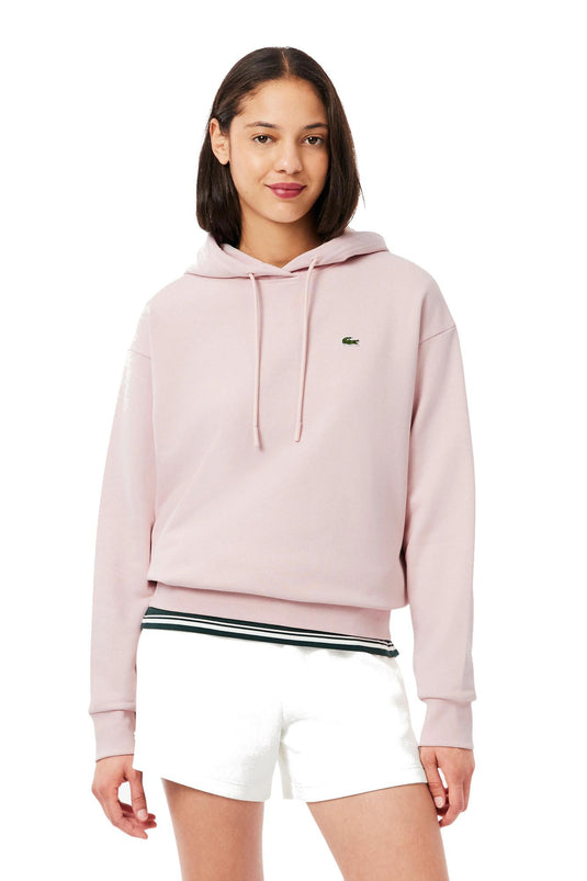 FELPA LACOSTE DONNA CON CAPPUCCIO 