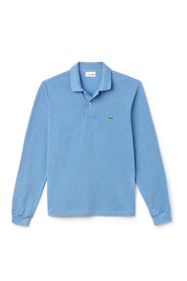 Carica immagine in Galleria Viewer, POLO LACOSTE DI TAGLIO CLASSICO CON MANICHE LUNGHE IN PETIT PIQUÉ 
