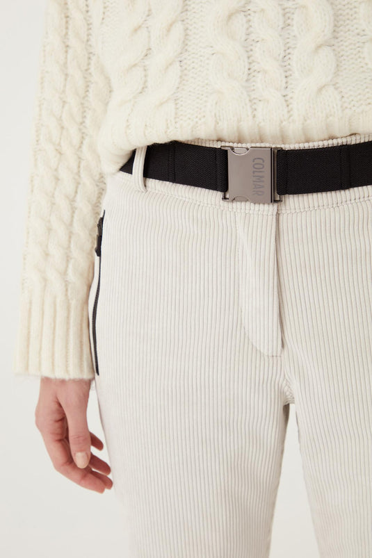 PANTALONI DA SCI IMBOTTITI IN VELLUTO A COSTE 